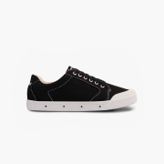 black canvas sneakers