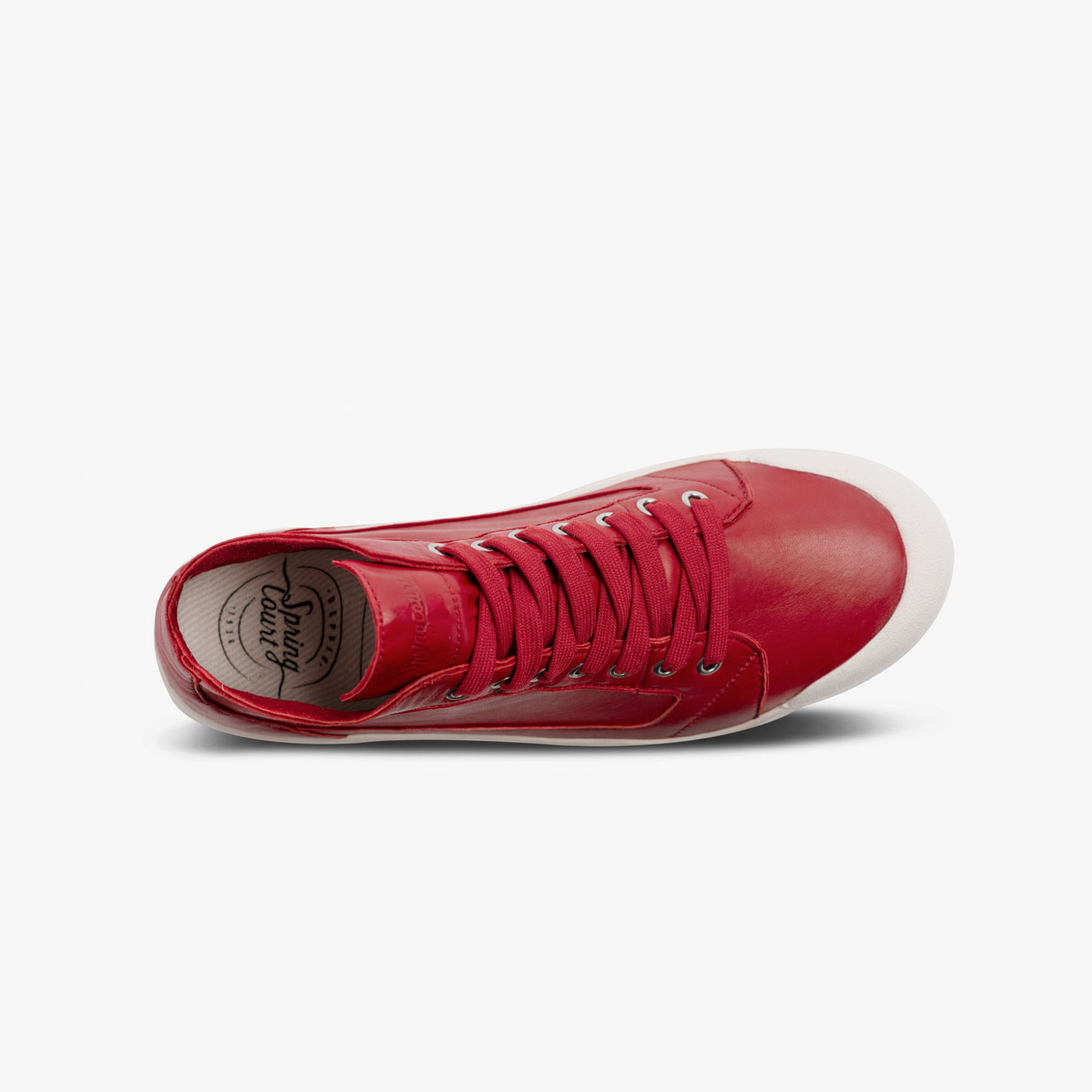 basket en cuir rouge