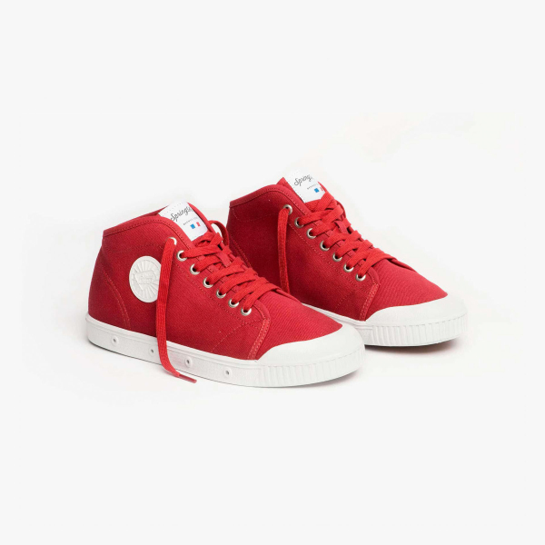 red sneakers