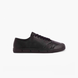 tennis noire en cuir