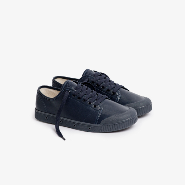 unisex blue leather sneakers