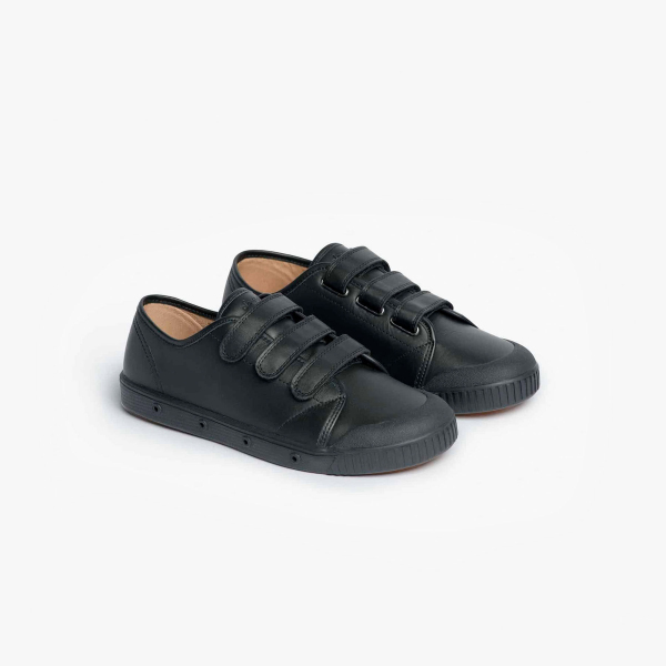 tennis noire en cuir