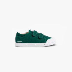 green low top canvas children's sneakers