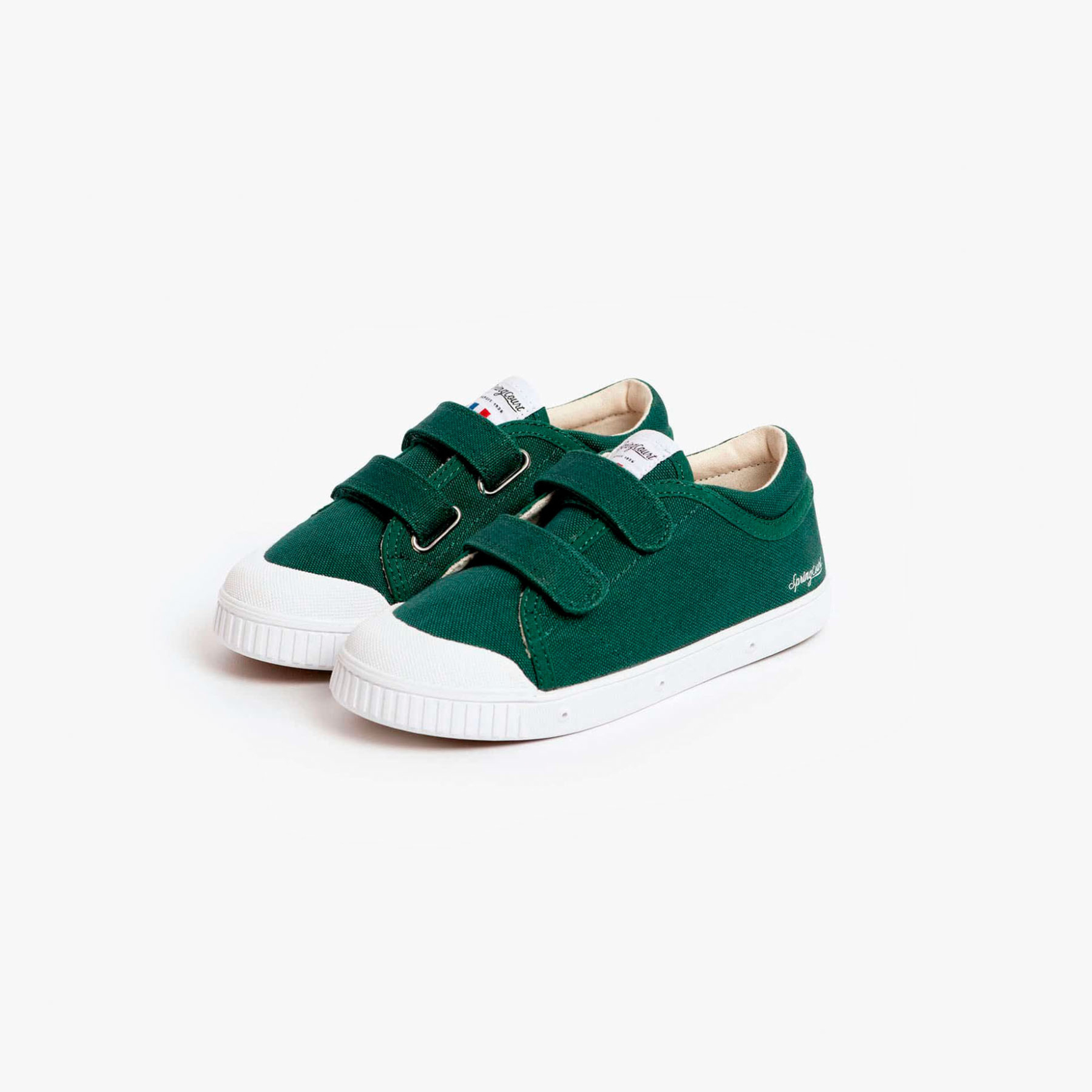 children's sneakers in green cotton