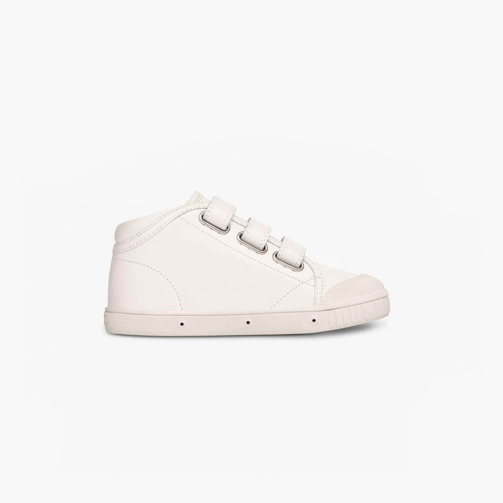 basket en cuir blanc enfant