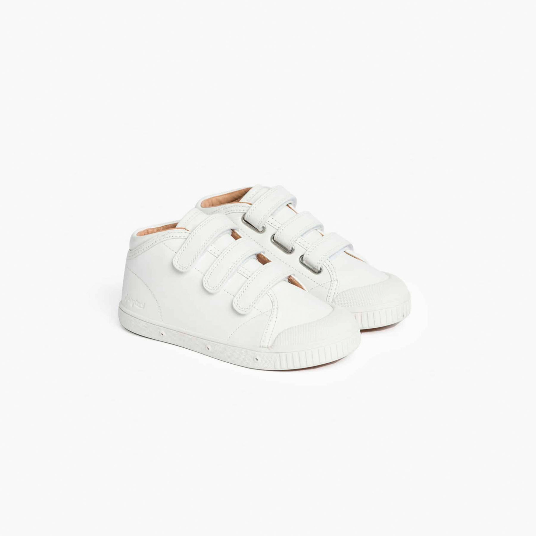 basket enfant en cuir blanc