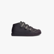 basket montante enfant en cuir noir