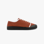 brown low top trainers